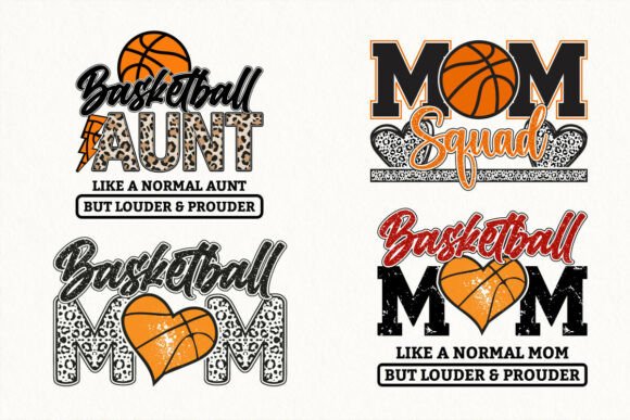 Basketball Mom Aunt Quote Svg Bundle for Graphics and Crafts