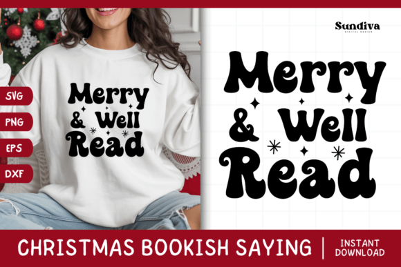 Christmas Bookish Quote SVG 12 for Crafts and Graphics