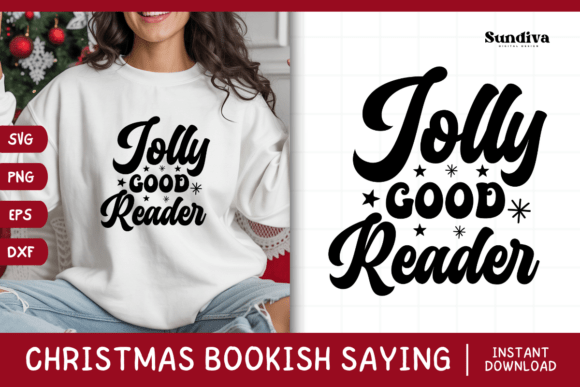 Christmas Bookish Quote SVG 13 for Crafts and Graphics