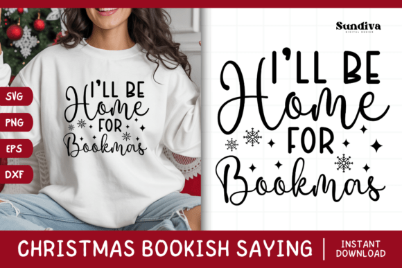 Christmas Bookish Quote SVG 17 for Crafts and Graphics