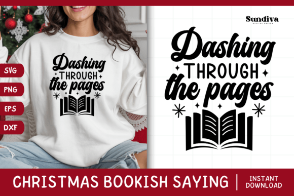 Christmas Bookish Quote SVG 23 for Crafts and Graphics