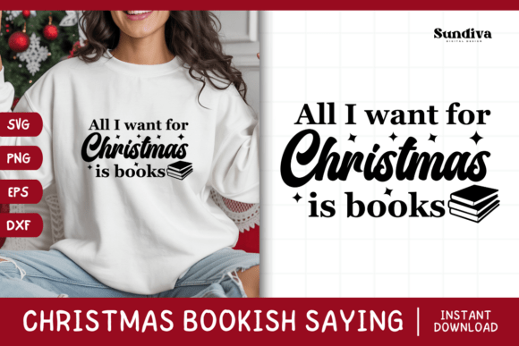 Christmas Bookish Quote SVG 25 for Crafts and Graphics