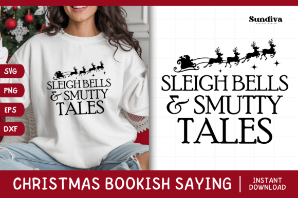 Christmas Bookish Quote SVG 3 for Crafts and Graphics