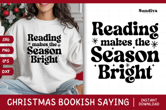 Christmas Bookish Quote SVG 9 for Crafts and Graphics