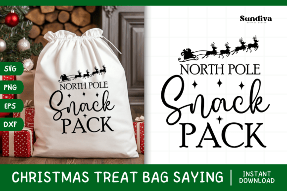 Christmas Treat Bag Quote SVG 11 for Festive Graphics