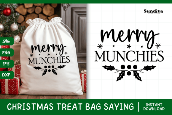 Christmas Treat Bag Quote SVG 13 for Festive Graphics and Crafts