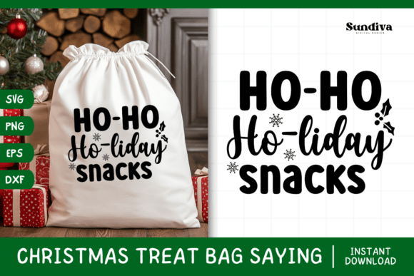 Christmas Treat Bag Quote SVG 19 for Crafts and Graphics