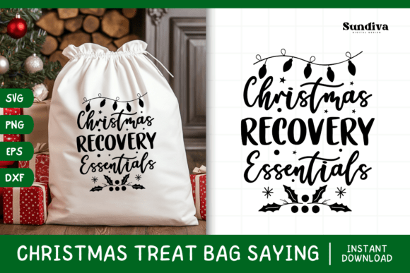 Christmas Treat Bag Quote SVG 24 for Crafts and Graphics