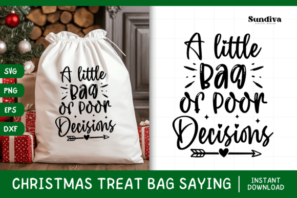 Christmas Treat Bag Quote SVG 27 for Festive Graphics