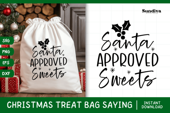 Christmas Treat Bag Quote SVG 7 for Crafts and Graphics