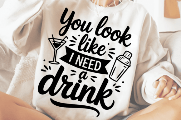 Funny Drinking Quote SVG Design for Crafts and Graphics